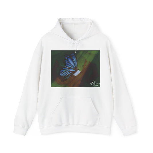 Unisex Heavy Blend™ Hooded Sweatshirt (Blue Butterfly V2)