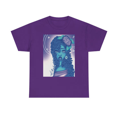 Unisex Heavy Cotton Tee (Blue Rose)
