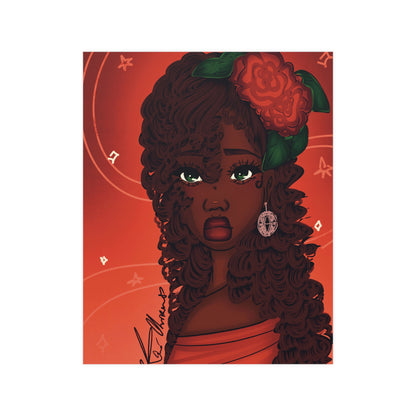 Vertical Matte Poster - Rose