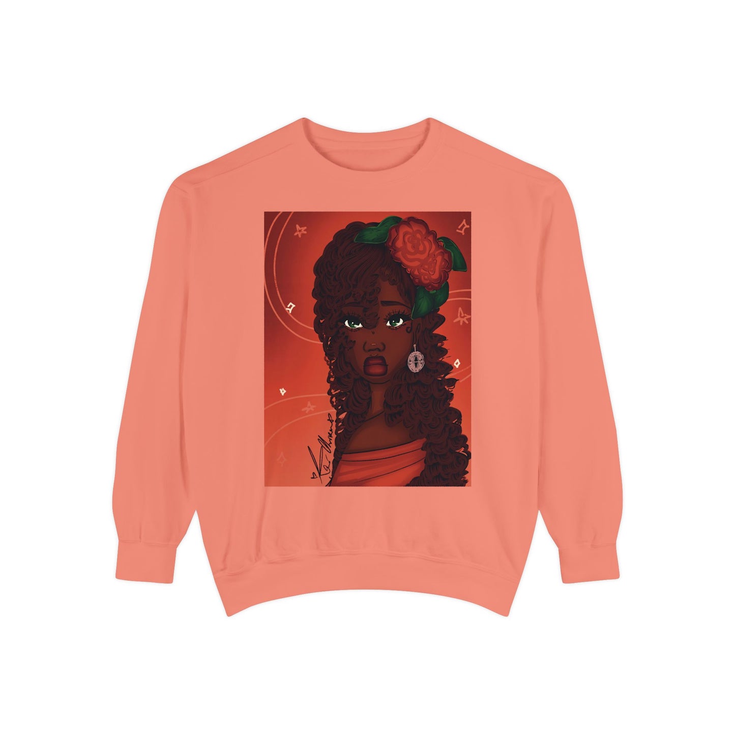 Unisex Garment-Dyed Sweatshirt (Rose)