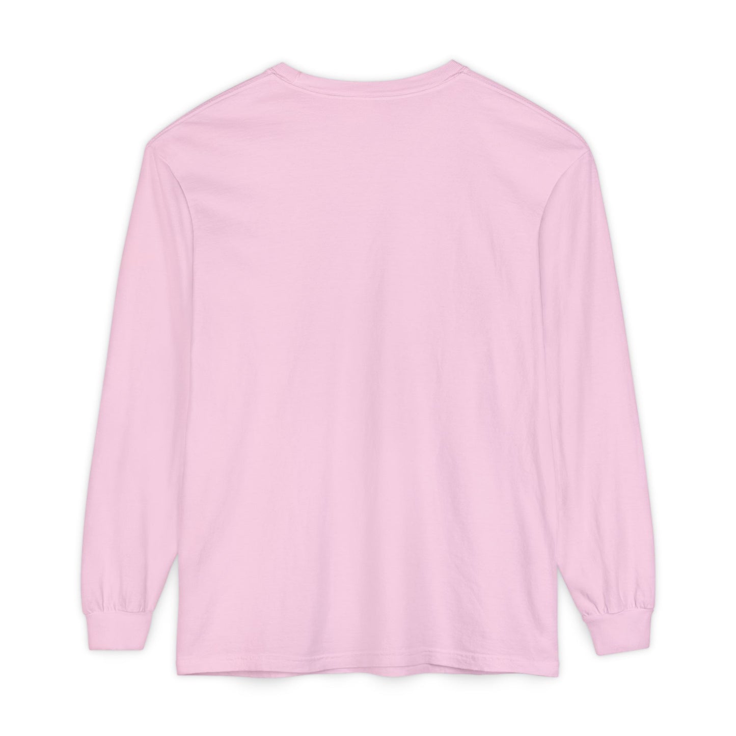 Unisex Garment-dyed Long Sleeve T-Shirt (Pink 90’s Girl)