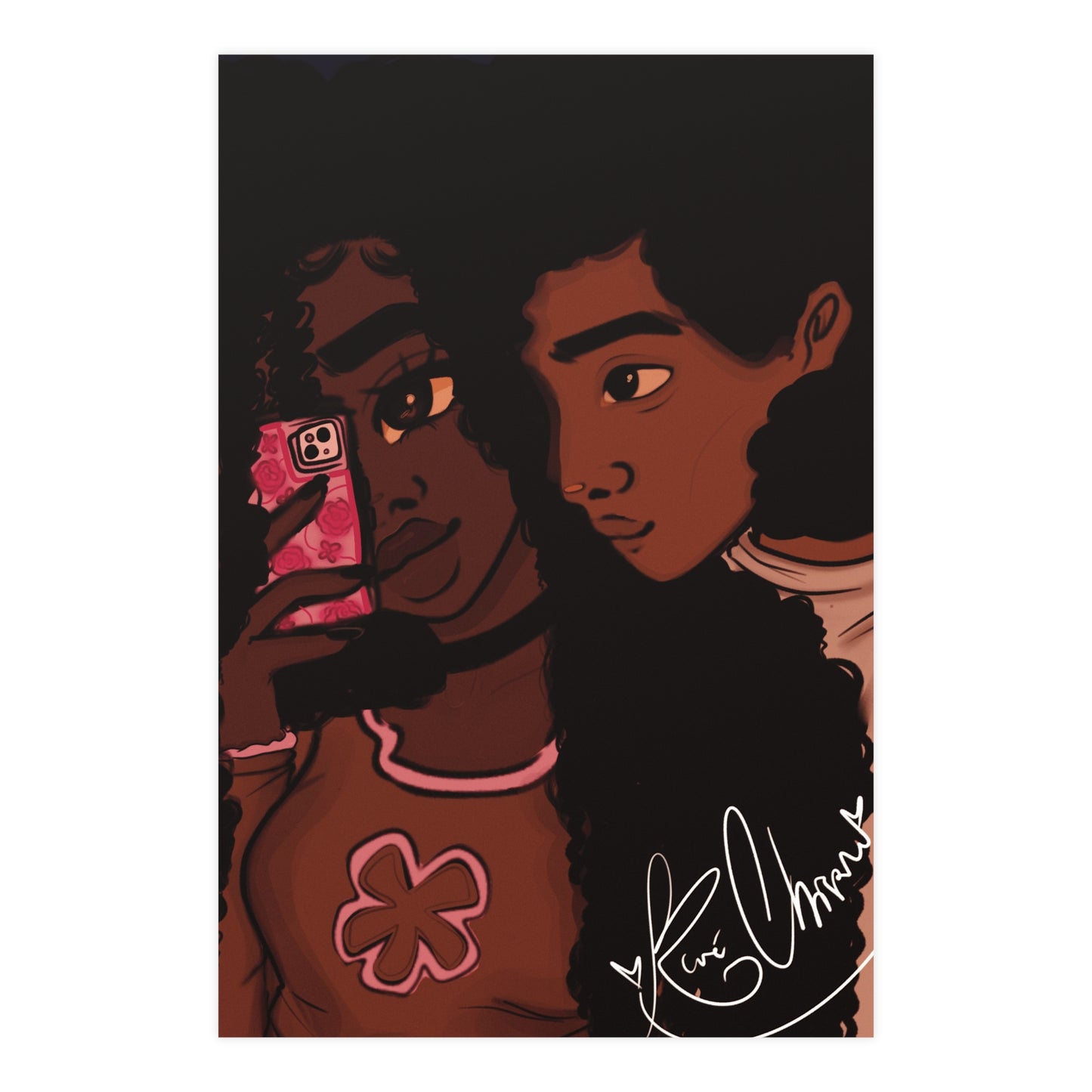 Vertical Matte Poster - Black Love
