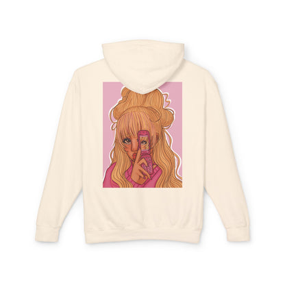 Unisex Lightweight Hooded Sweatshirt (Pink 90’s Girl)