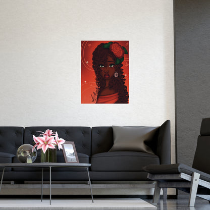 Vertical Matte Poster - Rose