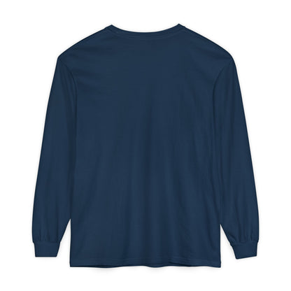 Unisex Garment-dyed Long Sleeve T-Shirt (Space)