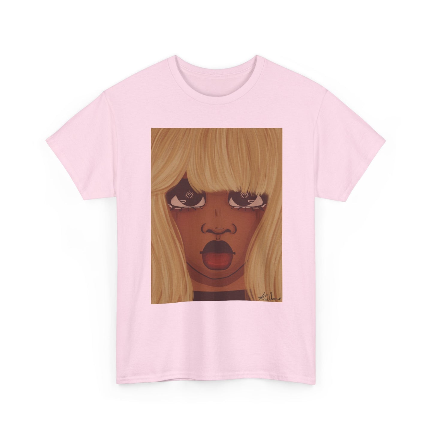 Unisex Heavy Cotton Tee (Heart Eyes)
