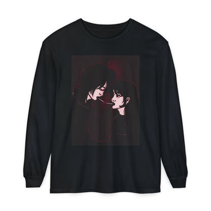 Unisex Garment-dyed Long Sleeve T-Shirt (Stardust)