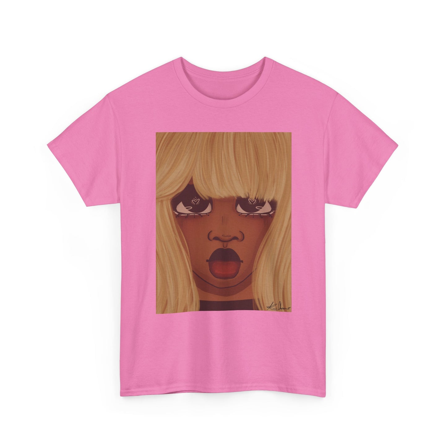 Unisex Heavy Cotton Tee (Heart Eyes)