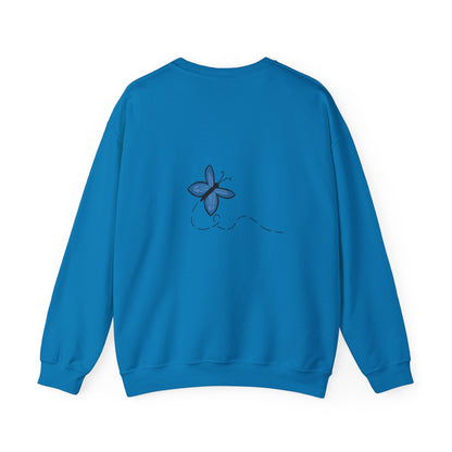 Unisex Heavy Blend™ Crewneck Sweatshirt (Blue Butterfly)