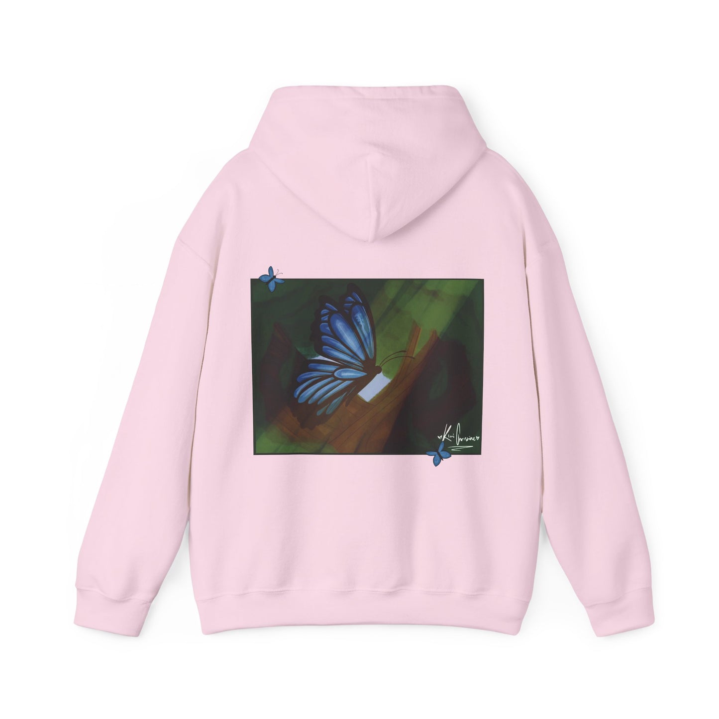 Unisex Heavy Blend™ Hooded Sweatshirt (Blue Butterfly)