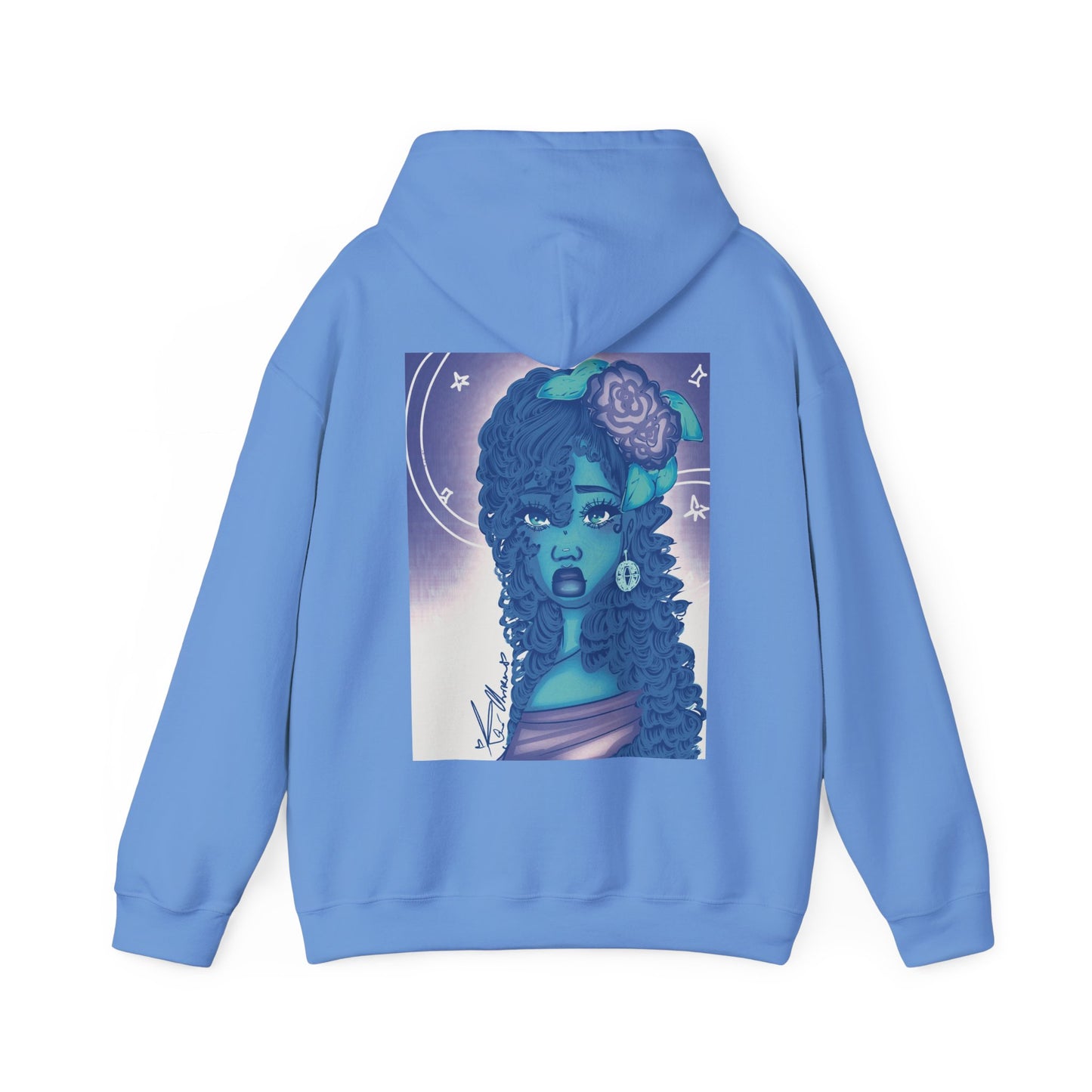 Unisex Heavy Blend™ Hooded Sweatshirt (Blue Rose)