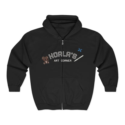 Unisex Heavy Blend™ Full Zip Hooded Sweatshirt (Blue Butterfly V2)