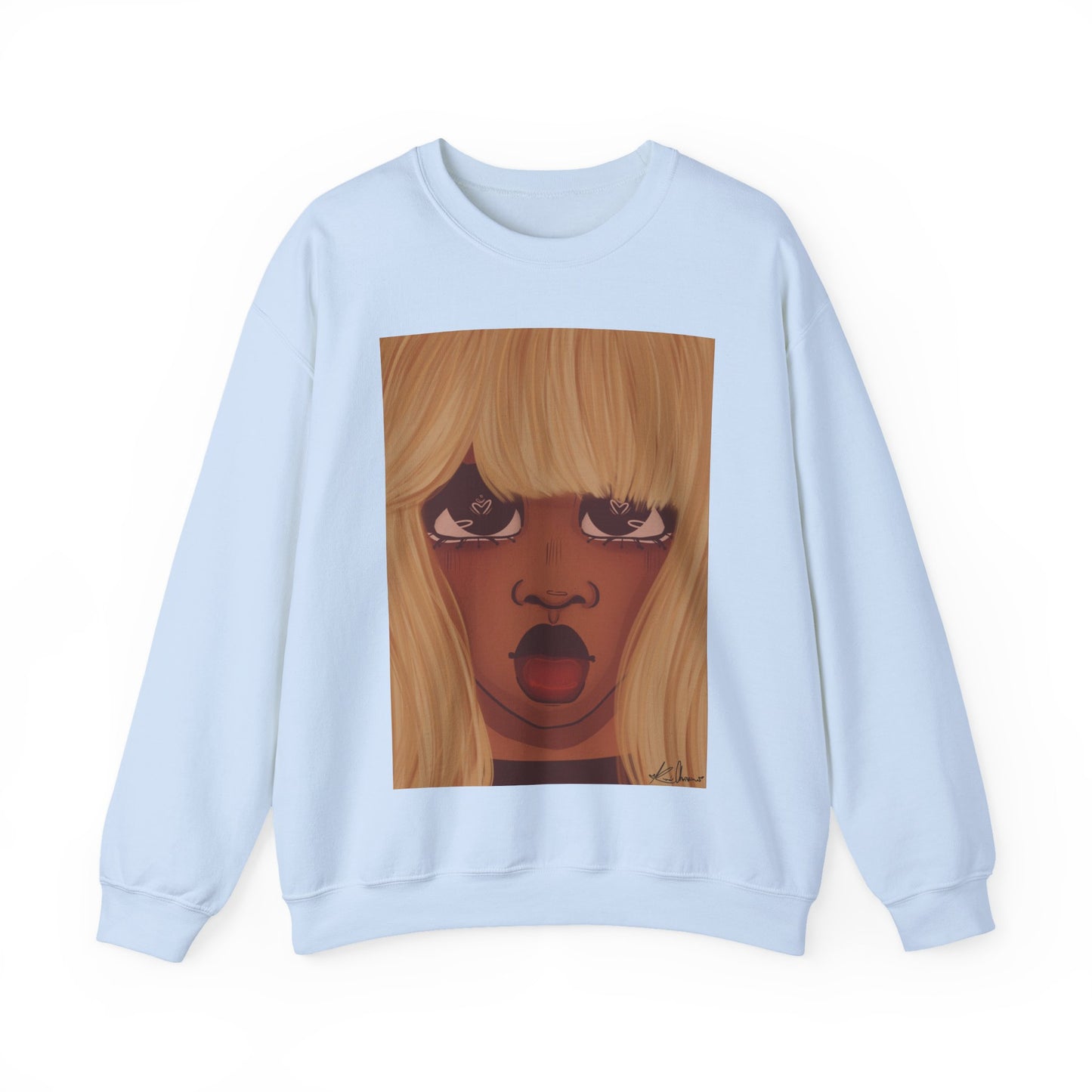 Unisex Heavy Blend™ Crewneck Sweatshirt (Heart Eyes)