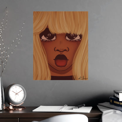 Vertical Matte Poster - Heart Eyes