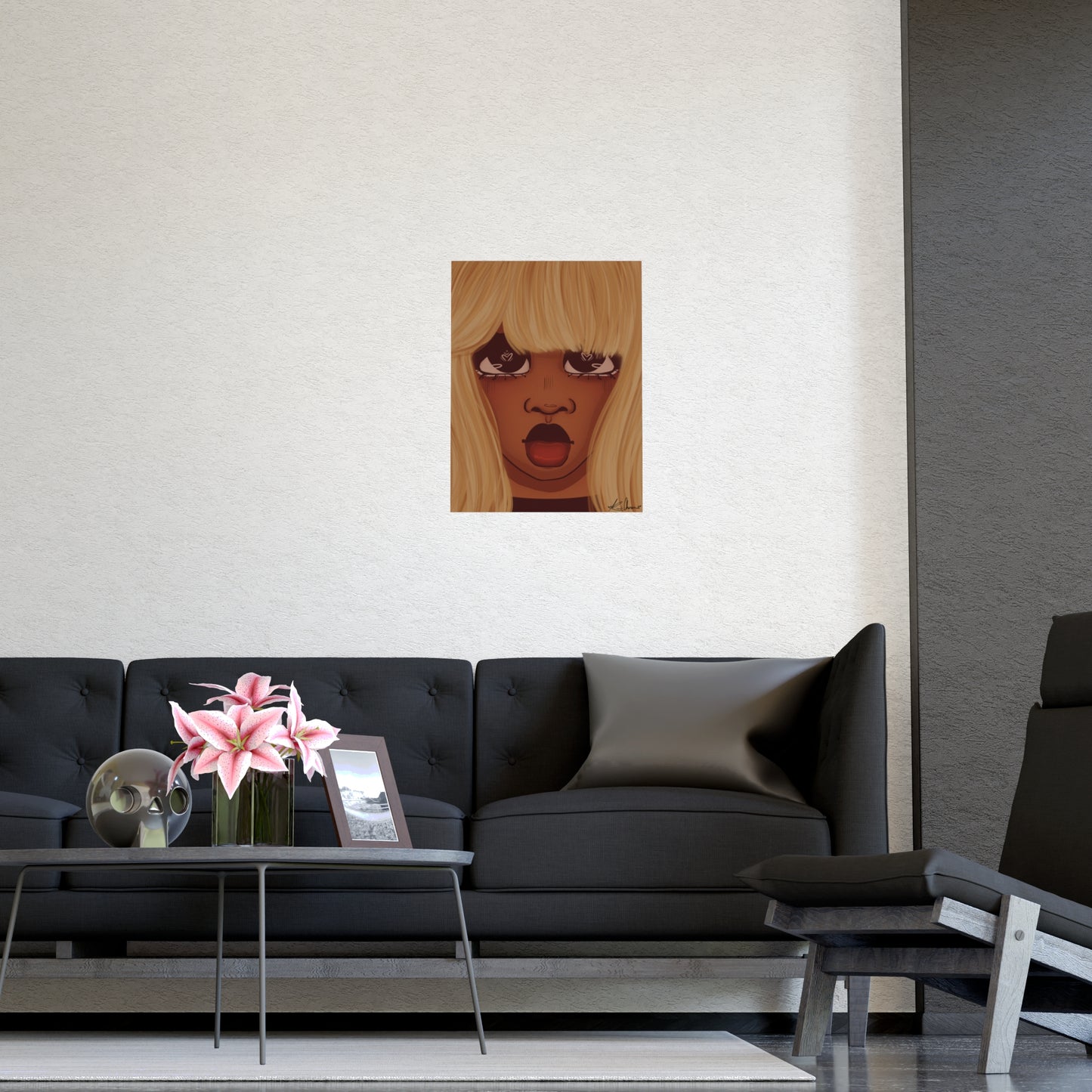 Vertical Matte Poster - Heart Eyes