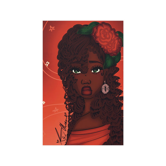 Vertical Matte Poster - Rose