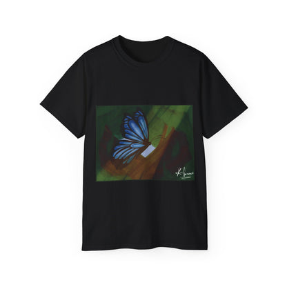 Unisex Ultra Cotton Tee (Blue Butterfly)