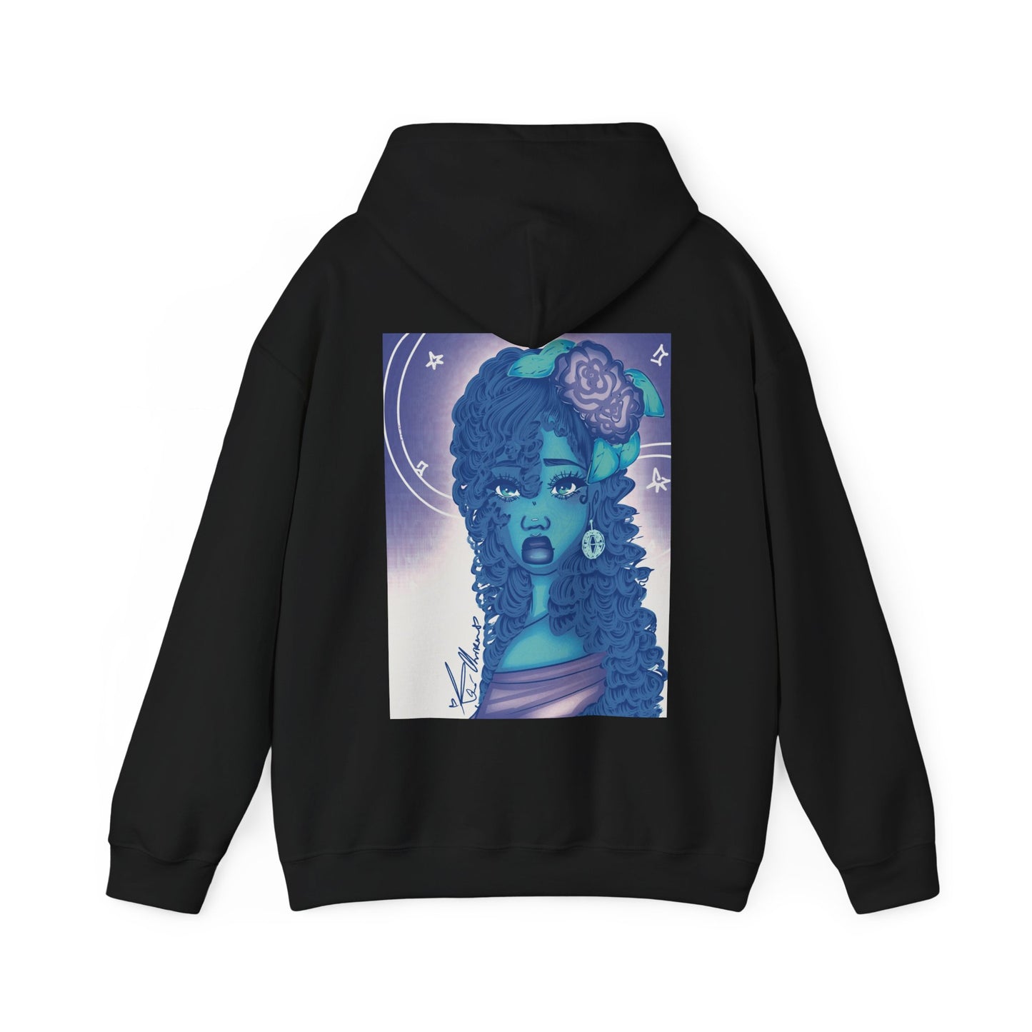 Unisex Heavy Blend™ Hooded Sweatshirt (Blue Rose)