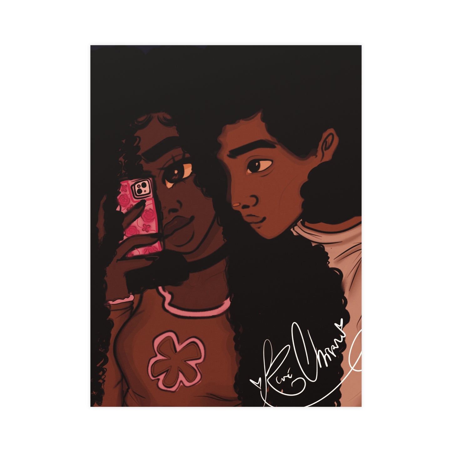 Vertical Matte Poster - Black Love