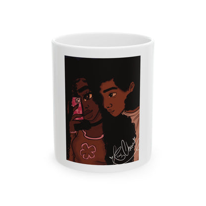 Ceramic Mug, (11oz, 15oz) - Black Love
