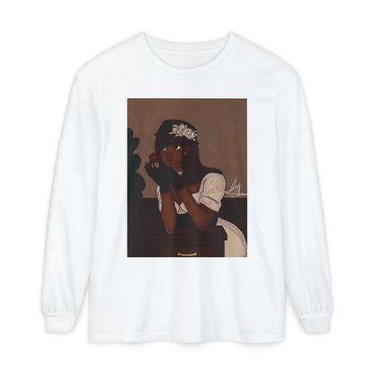 Unisex Garment-dyed Long Sleeve T-Shirt (My Humble Abode)