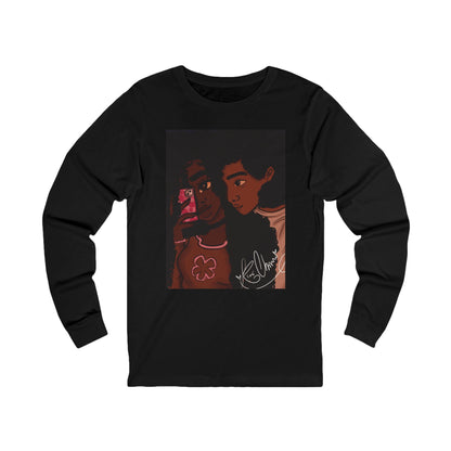 Unisex Jersey Long Sleeve Tee (Black Love)