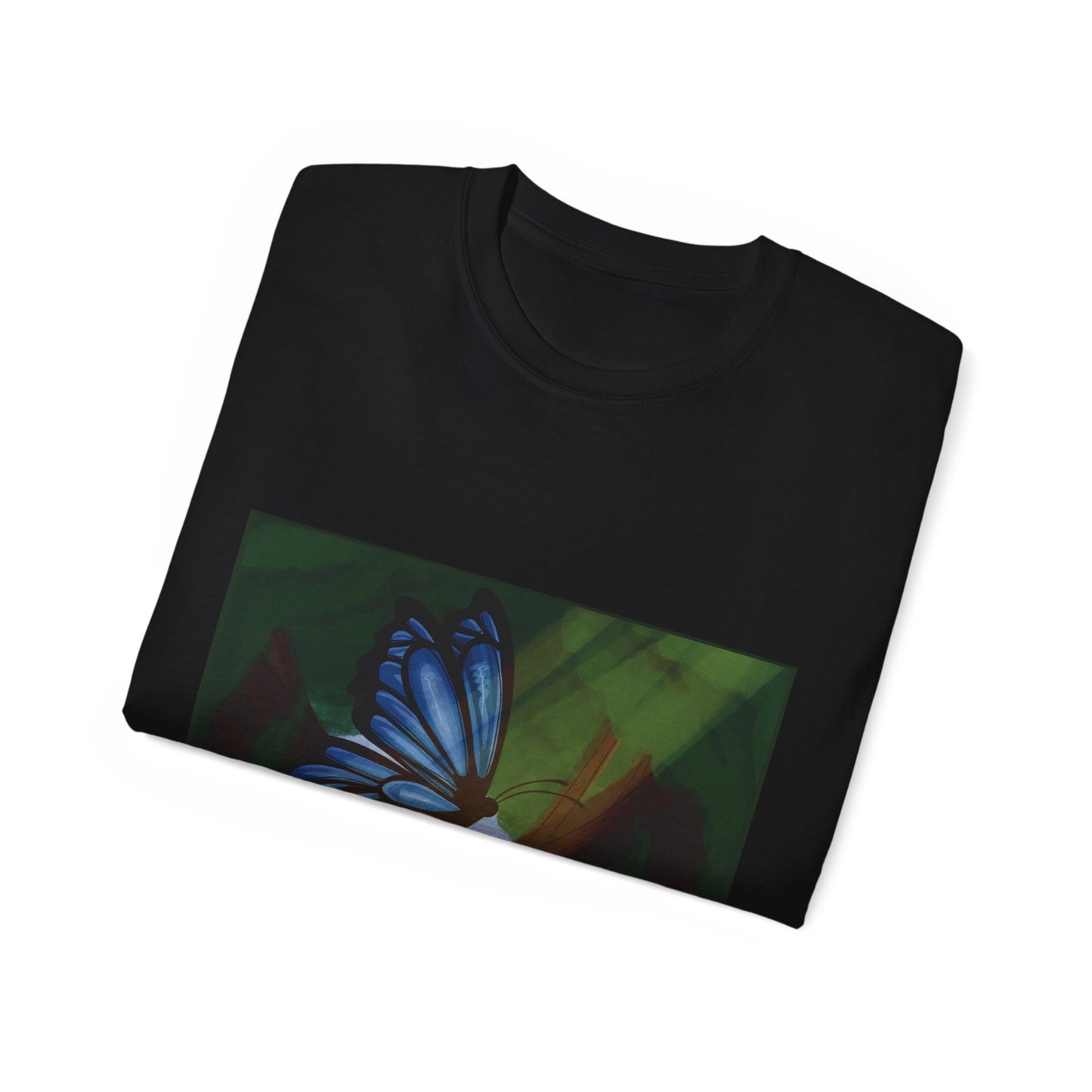 Unisex Ultra Cotton Tee (Blue Butterfly)
