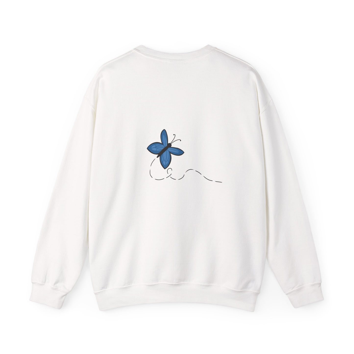 Unisex Heavy Blend™ Crewneck Sweatshirt (Blue Butterfly)