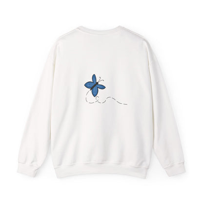 Unisex Heavy Blend™ Crewneck Sweatshirt (Blue Butterfly)
