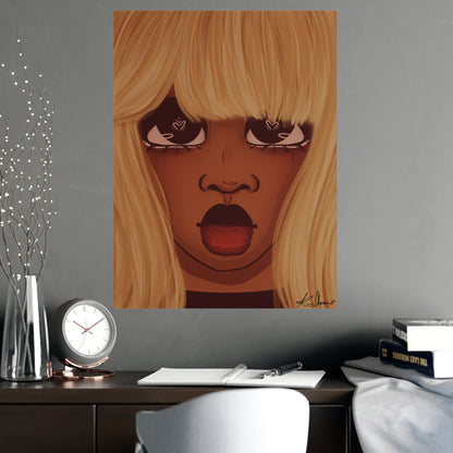 Vertical Matte Poster - Heart Eyes