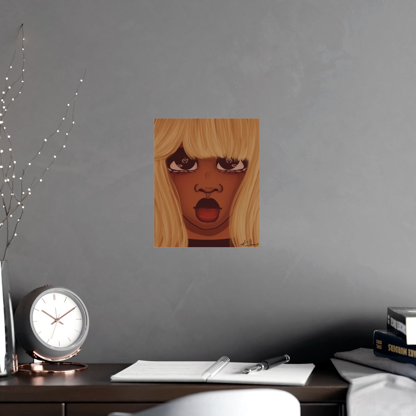 Vertical Matte Poster - Heart Eyes