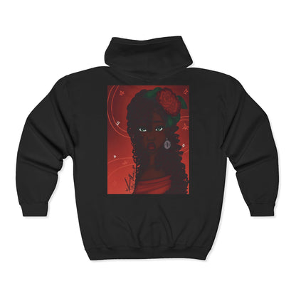 Unisex Heavy Blend™ Full Zip Hooded Sweatshirt (Rose)