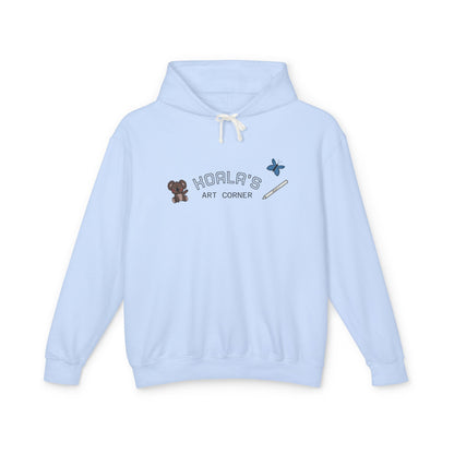 Unisex Lightweight Hooded Sweatshirt (Blue Butterfly V2)