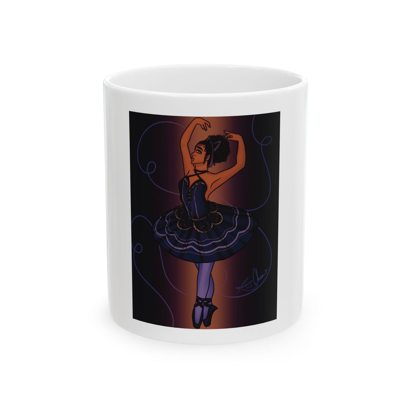 Ceramic Mug, (11oz, 15oz) - Ballerina