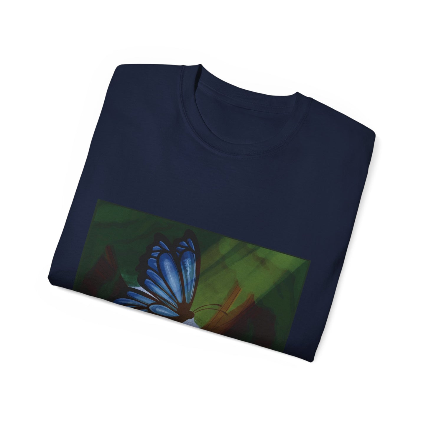 Unisex Ultra Cotton Tee (Blue Butterfly)