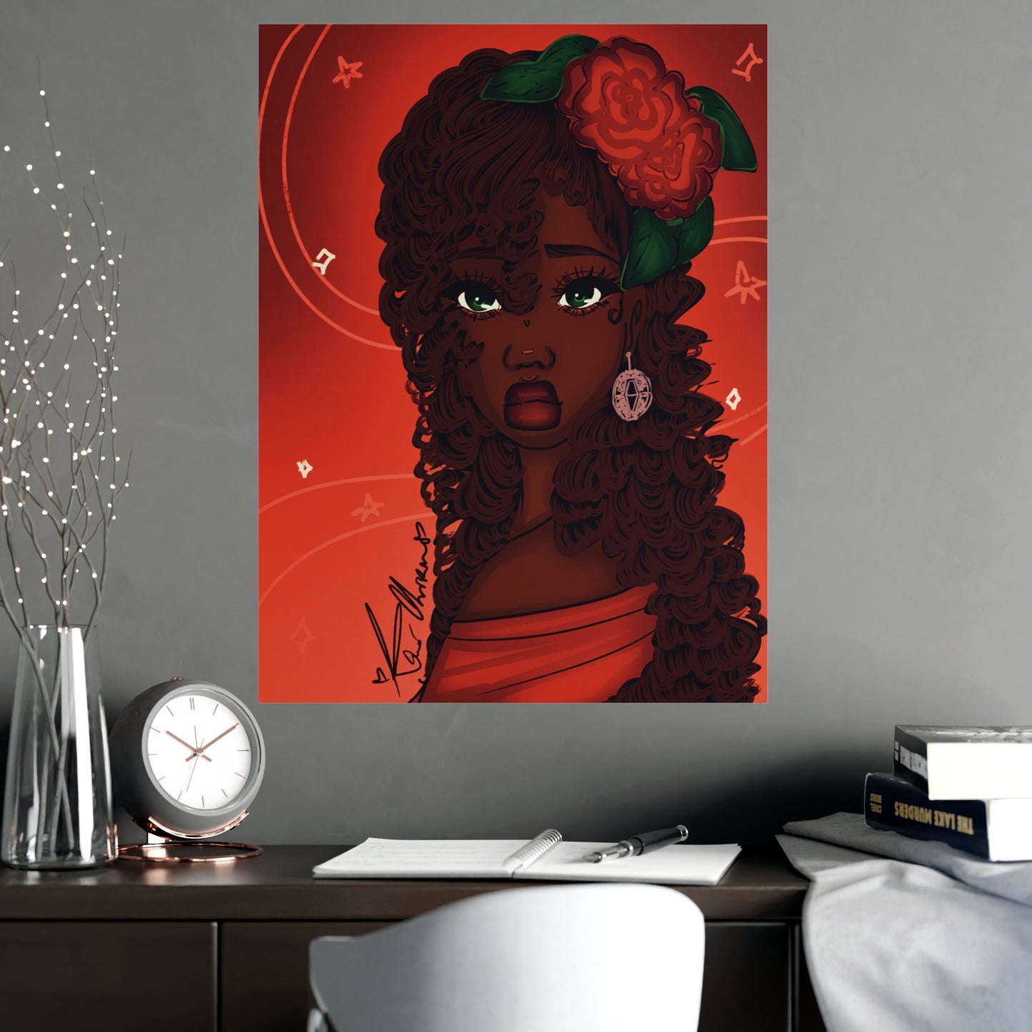Vertical Matte Poster - Rose