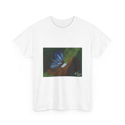 Unisex Heavy Cotton Tee (Blue Butterfly)