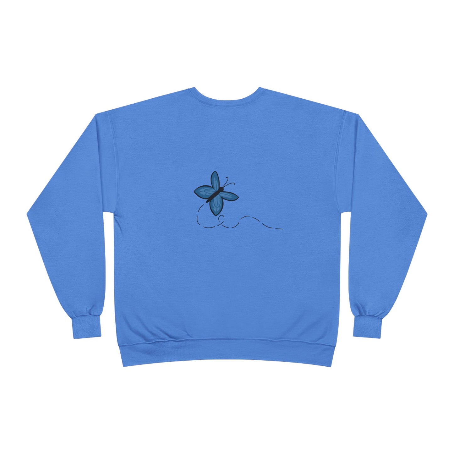 Unisex EcoSmart® Crewneck Sweatshirt (Blue Butterfly)