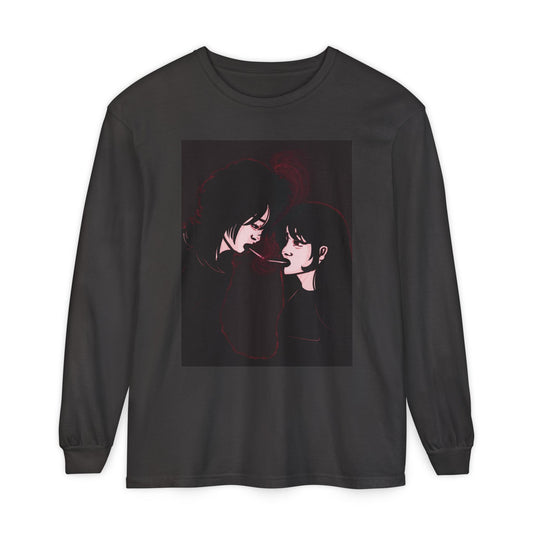Unisex Garment-dyed Long Sleeve T-Shirt (Stardust)