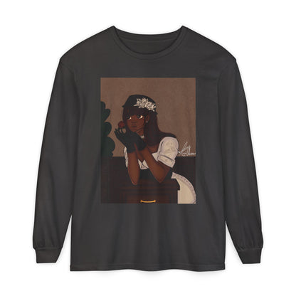 Unisex Garment-dyed Long Sleeve T-Shirt (My Humble Abode)