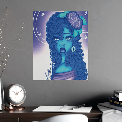 Vertical Matte Poster - Blue Rose