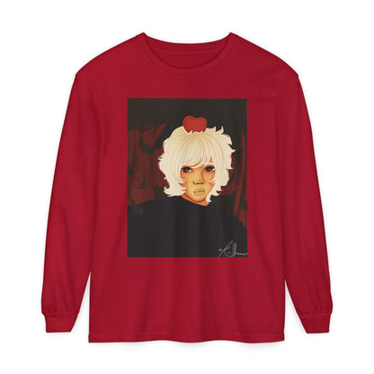 Unisex Garment-dyed Long Sleeve T-Shirt (Apple)