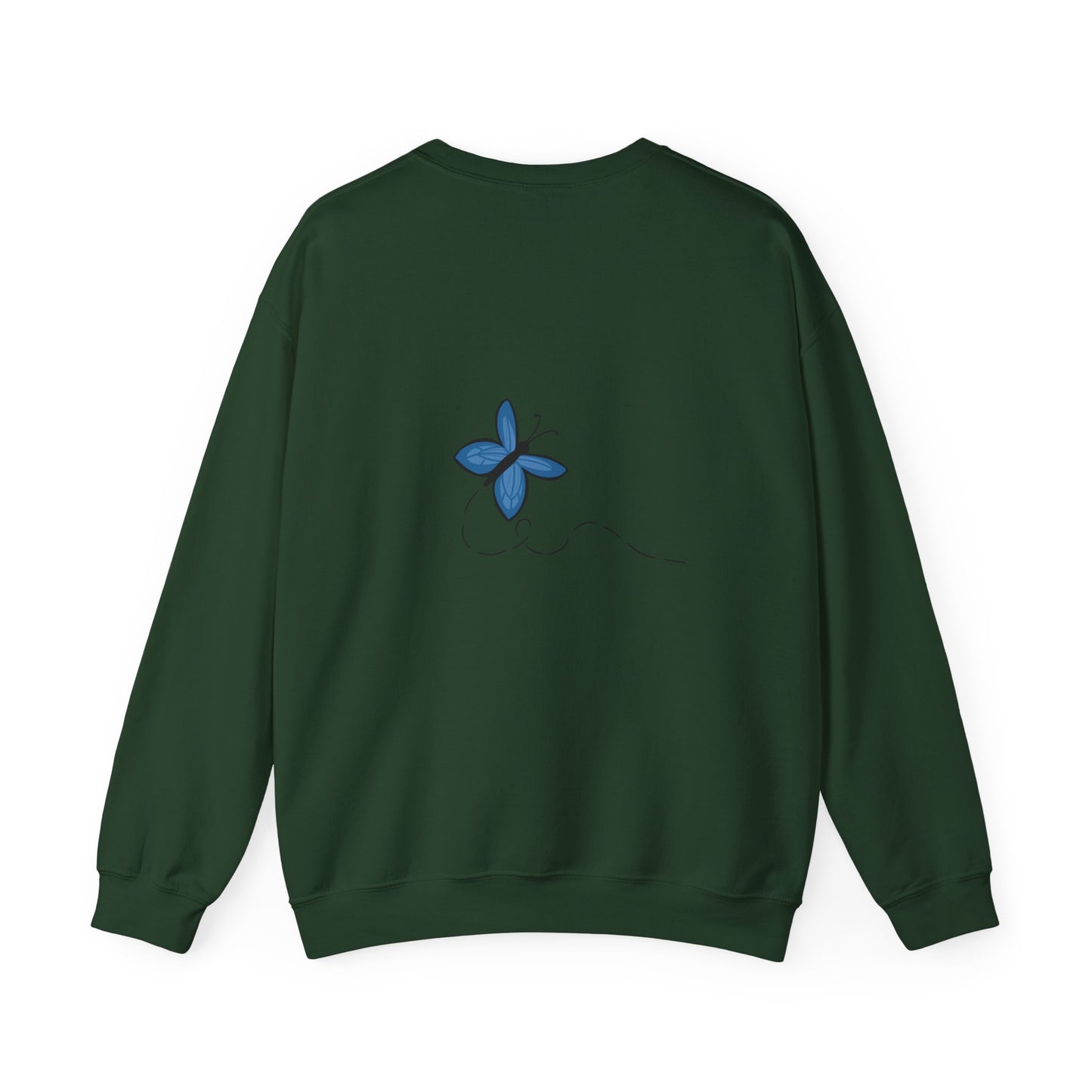 Unisex Heavy Blend™ Crewneck Sweatshirt (Blue Butterfly)