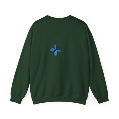 Unisex Heavy Blend™ Crewneck Sweatshirt (Blue Butterfly)