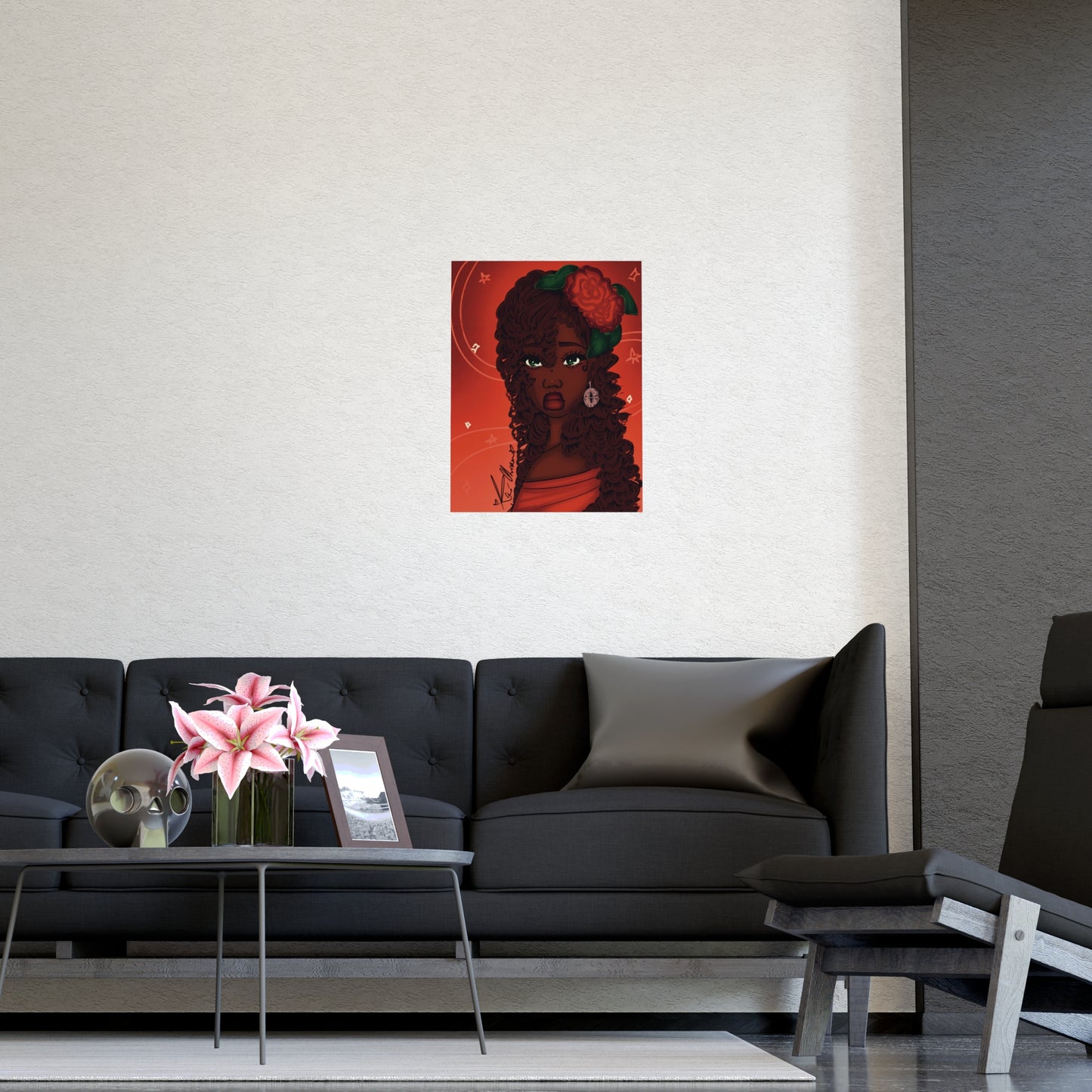 Vertical Matte Poster - Rose