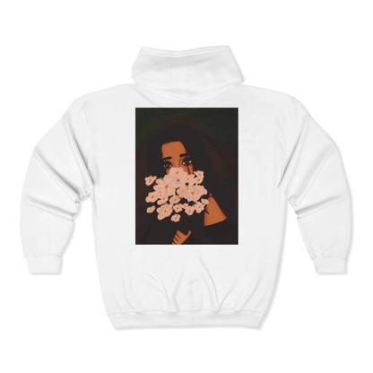Unisex Zip Up Sweatshirt - Flowers