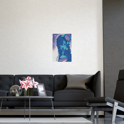Vertical Matte Poster - Blue Rose