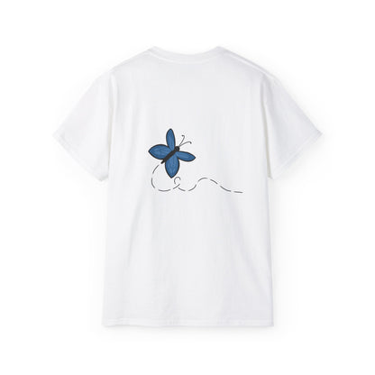 Unisex Ultra Cotton Tee (Blue Butterfly)