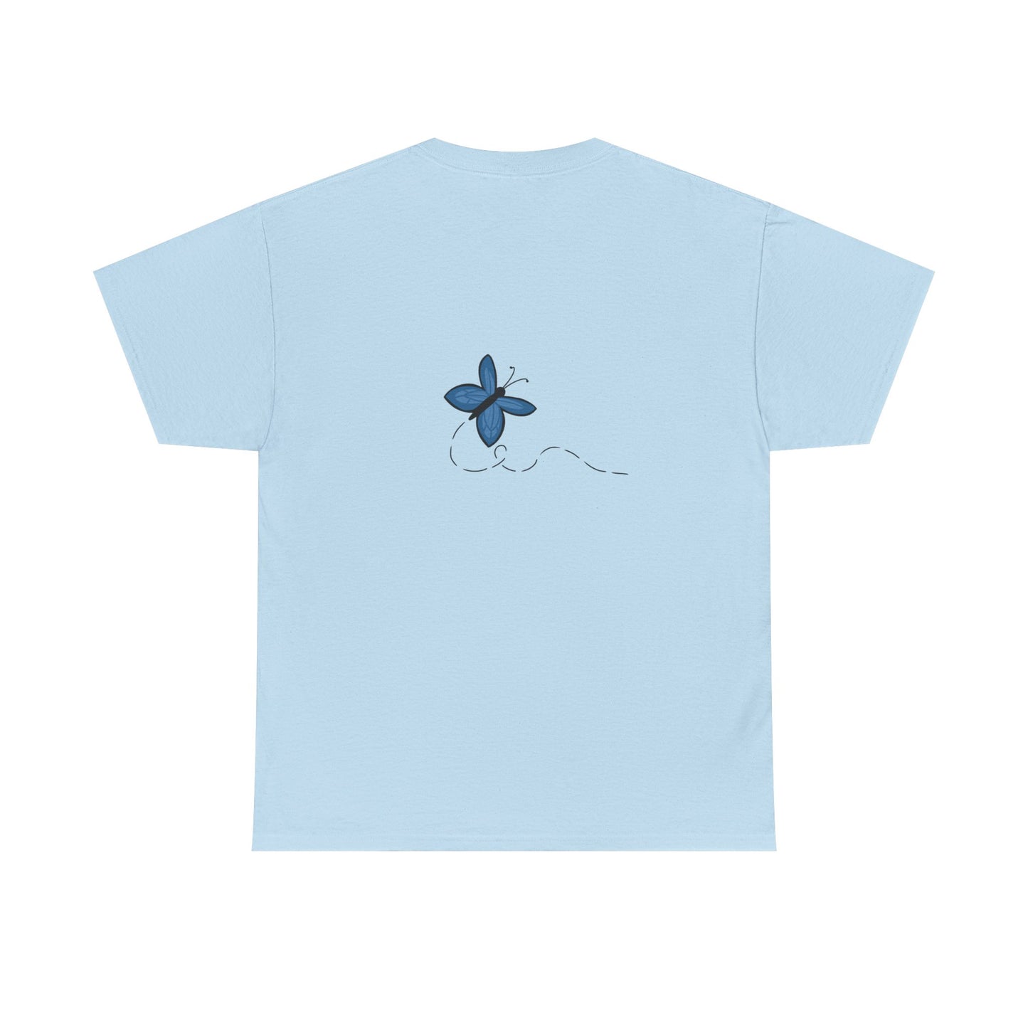 Unisex Heavy Cotton Tee (Blue Butterfly)