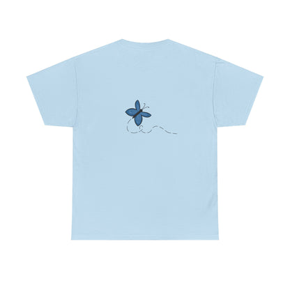 Unisex Heavy Cotton Tee (Blue Butterfly)